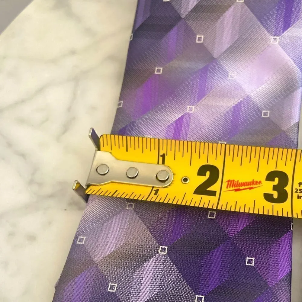 Pierre Cardin Purple Plum Bespoke Geometric Tie